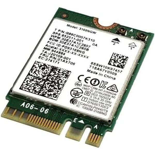 인텔 3168NGW 듀얼 밴드 802.11ac용 WiFi 카드 G86C0007K310 호환 부품