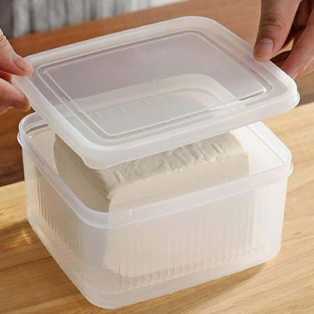 분필스 나카야 사각 밀폐통 1100ML 밀폐용기 전자렌지용용기 대파보관