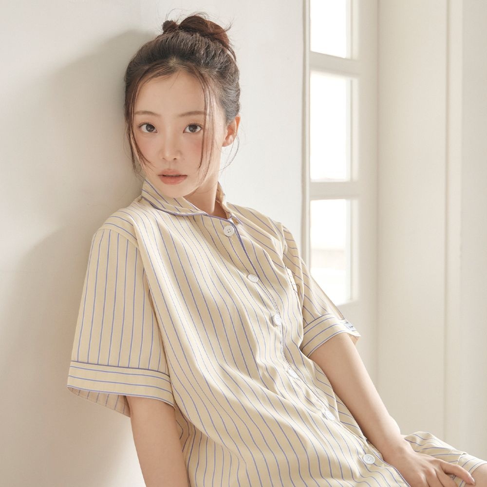 [곽민경 PICK] 버터크림 반팔 잠옷 세트