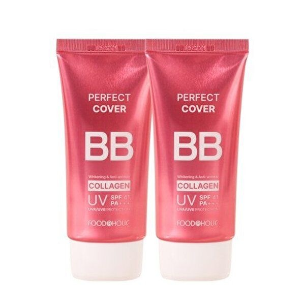 [푸드어홀릭](1+1)푸드어홀릭 퍼펙트 커버 콜라겐 비비크림 50ml SPF41 /자외선차단 톤업 결광 BB