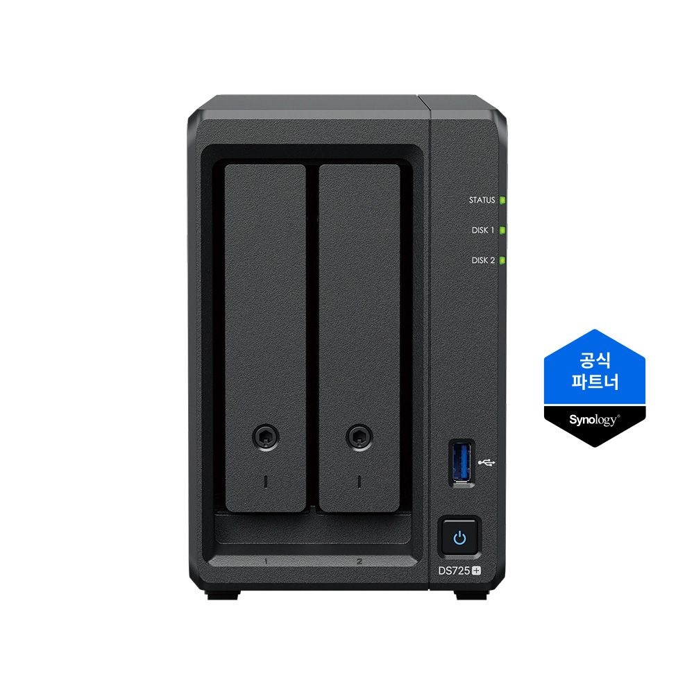 [오늘출발] 시놀로지 DS725NEO+ [12TB] 12TBX1 HAT3310 NAS HDD장착 [100% 초기설정 무료원격지원]