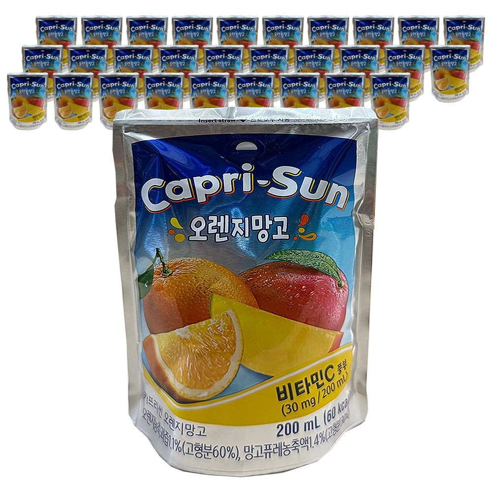 농심 카프리썬 오렌지망고 200ml x 30입 (10입x3박스)