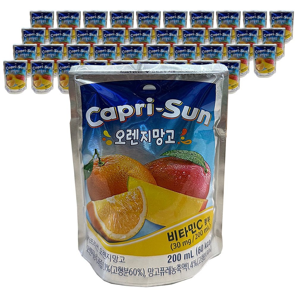 농심 카프리썬 오렌지망고 200ml x 40입 (10입x4박스)