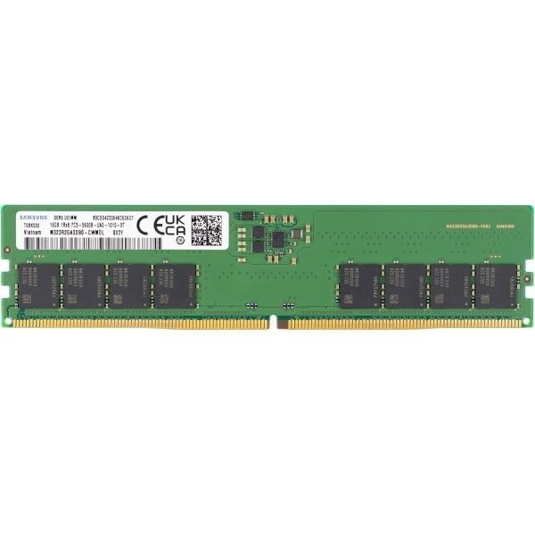 Samsung 16GB DDR5 5600MHz PC5-44800 CL46 UDIMM 1Rx8 Single Rank 1.1V Non-ECC DIMM 288-Pin Desktop PC RAM Memory M323R2GA3DB0-CWM