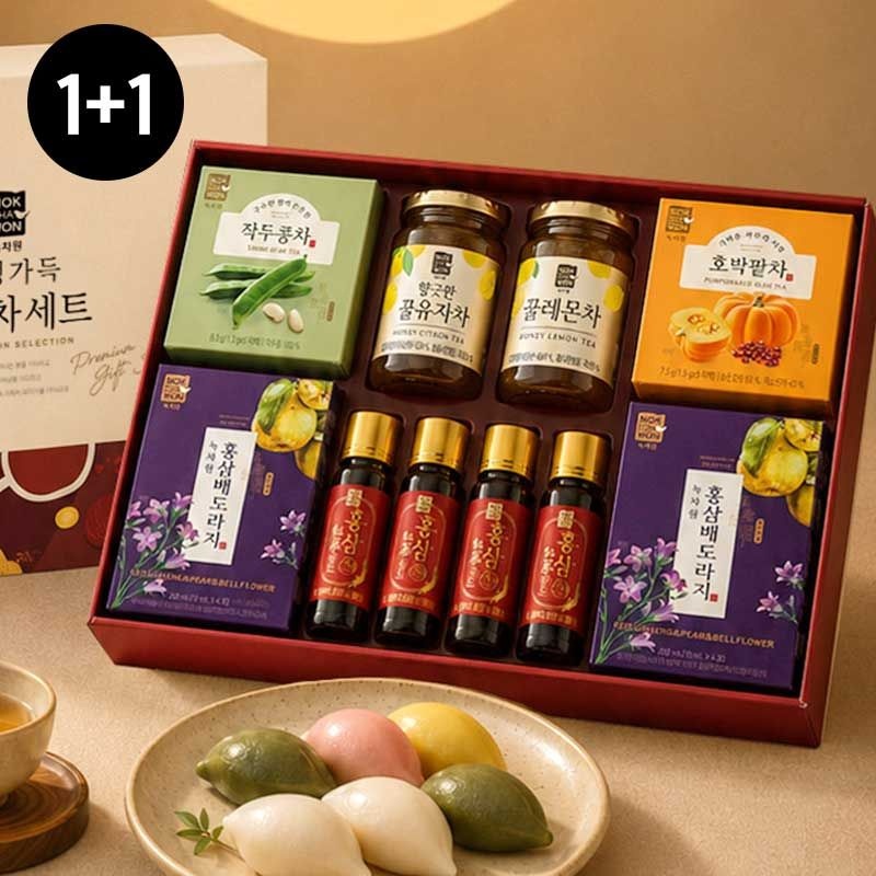 [1+1] 녹차원 정성가득 홍삼차 선물세트 + 쇼핑백증정