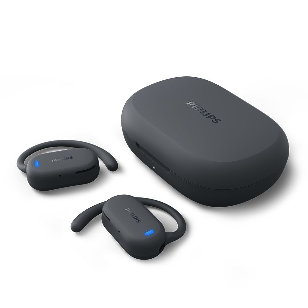 PhilipsAudio 필립스 ENC 블루투스 무선 오픈형 이어폰 TAQ4000 다크그레이