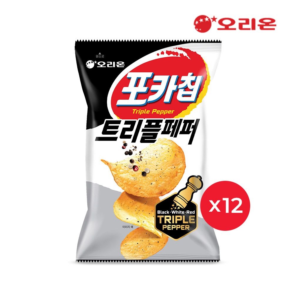 [햇감자출고]오리온 포카칩 트리플페퍼 60g 12개