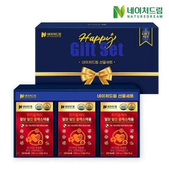 [하프클럽]네이처드림 트리플케어 혈당 혈압 콜레스테롤 1,000mg x 30캡슐 3박스