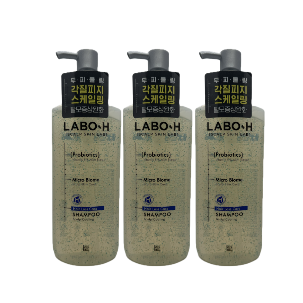 [오늘출발] 라보에이치 프로바이오틱스 탈모증상완화 두피쿨링 샴푸 400ml x 3개 탈모샴푸 두피관리