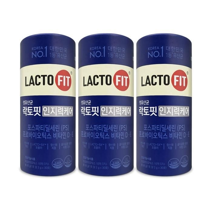 락토핏 인지력 케어 2g x 30포 유산균 3개 Ss
