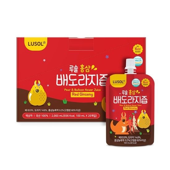 루솔 홍삼 배도라지즙 60포 선물박스