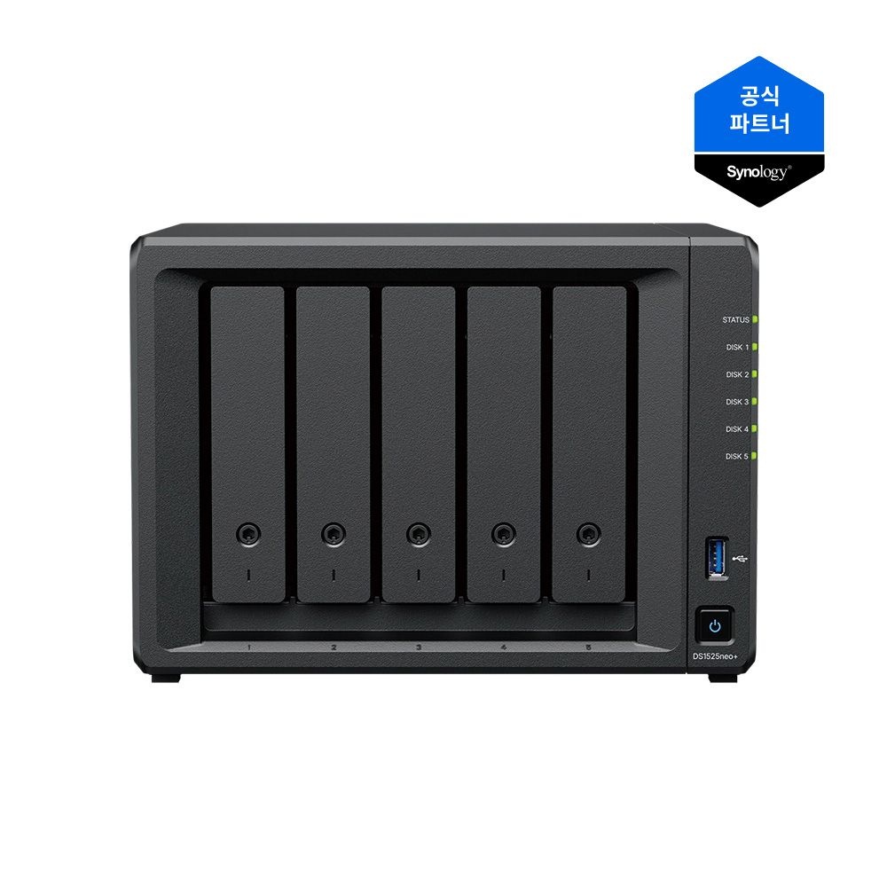 [오늘출발] 시놀로지 DS1525NEO+ 16TB [4TBX4EA] HAT3300 HDD 장착 [초기설정 100% 무료원격지원]
