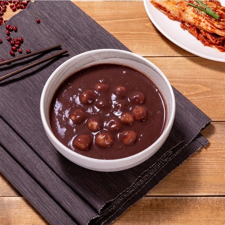 [딜크릿][혜택가 9,480원] 국산 팥 100% 달지 않은 새알 팥죽 (2인분) 980g