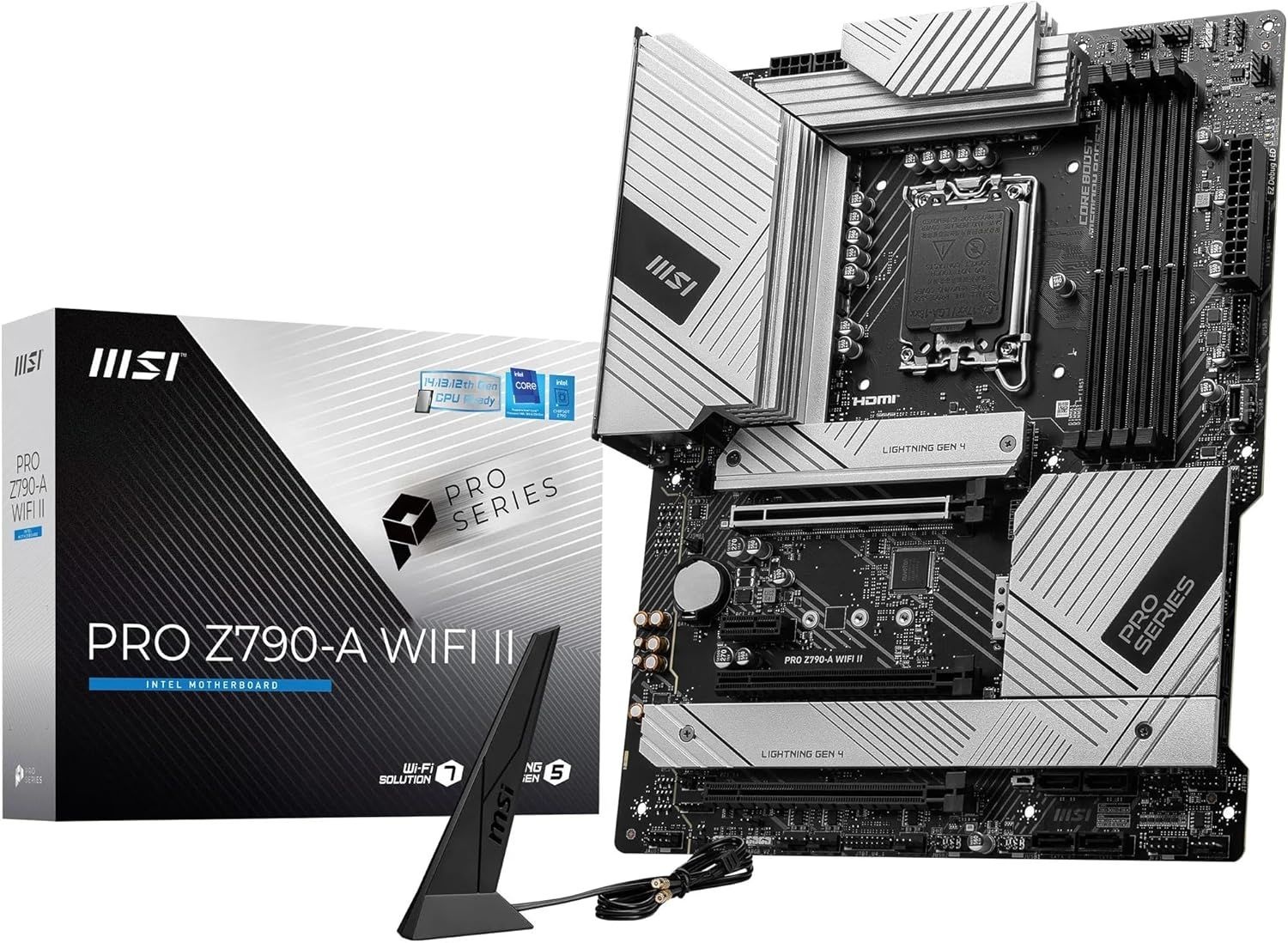 MSI PRO Z790-A MAX WiFi Pro 시리즈 마더보드(12/13/14세대 인텔 프로세서, LGA 1700, DDR5, PCIe 5.0, M.2, SATA 6G, 2.5Gbps LAN, USB 3.2