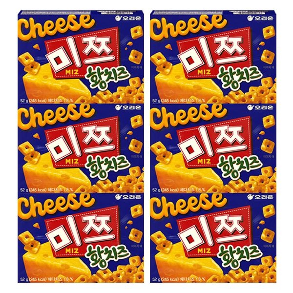 오리온 미쯔 황치즈 52g x6 스낵 신상 한정판