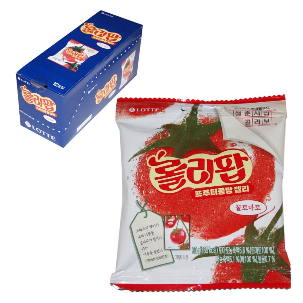 국제제과(주) 롯데리아 롤리팝 프루티퐁당젤리-꿀토마토 60gx12개