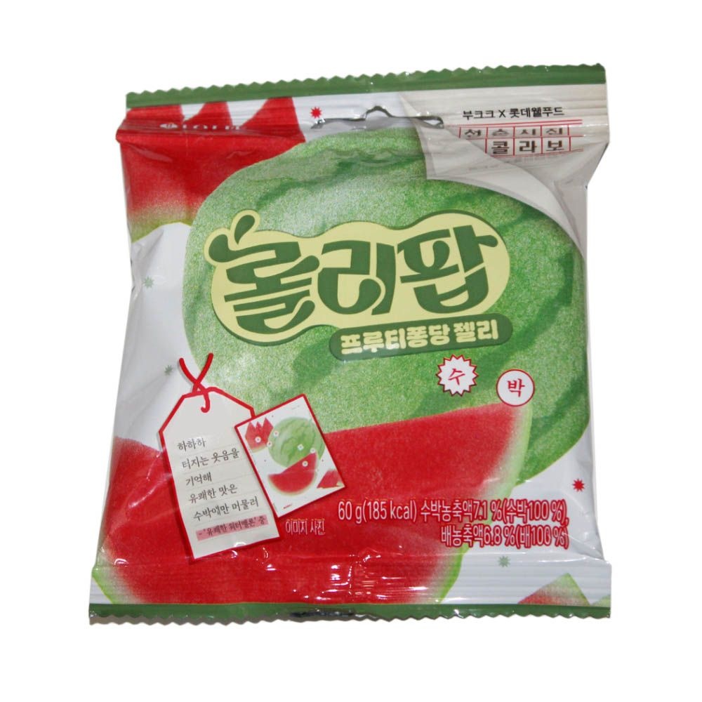 국제제과(주) 롯데리아 롤리팝 프루티퐁당젤리-수박 60g