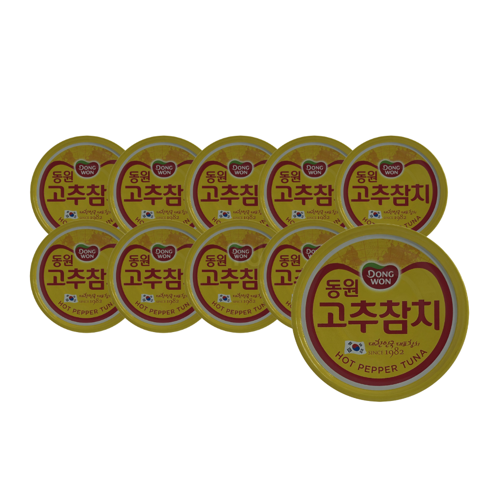 [오늘출발] 동원 고추 참치 통조림 캔 100g x 10개 맛있는 간편한 밥반찬 비빔밥 요리 참치캔