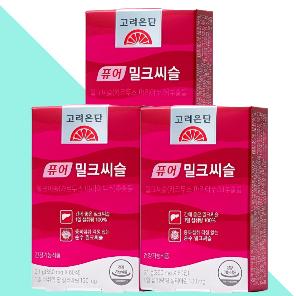 고려은단 퓨어 밀크씨슬 밀크시슬 60정X3개