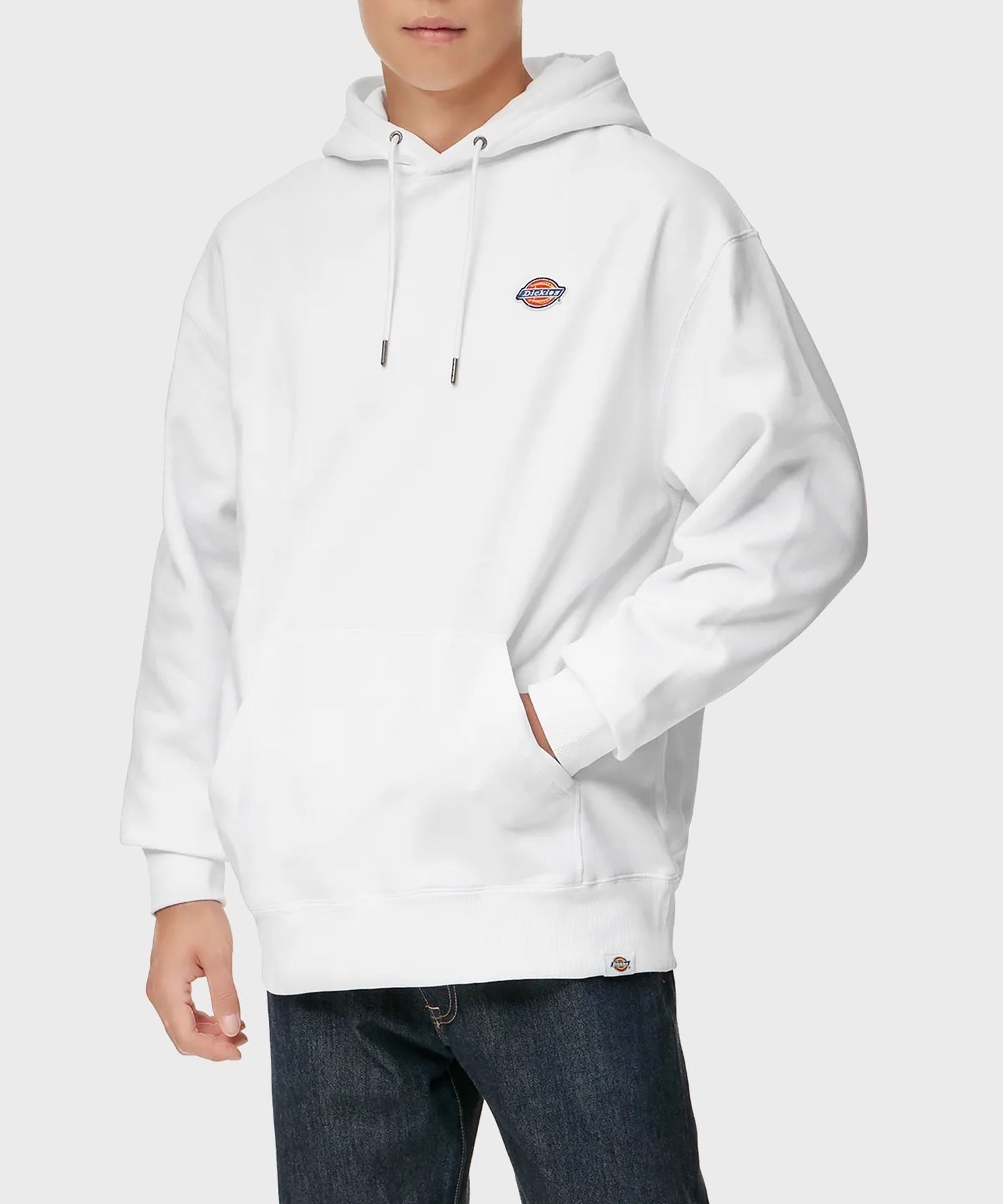 디키즈 플리스 릴렉스드 후드 티셔츠 White 기모 크롭후드티 2760731