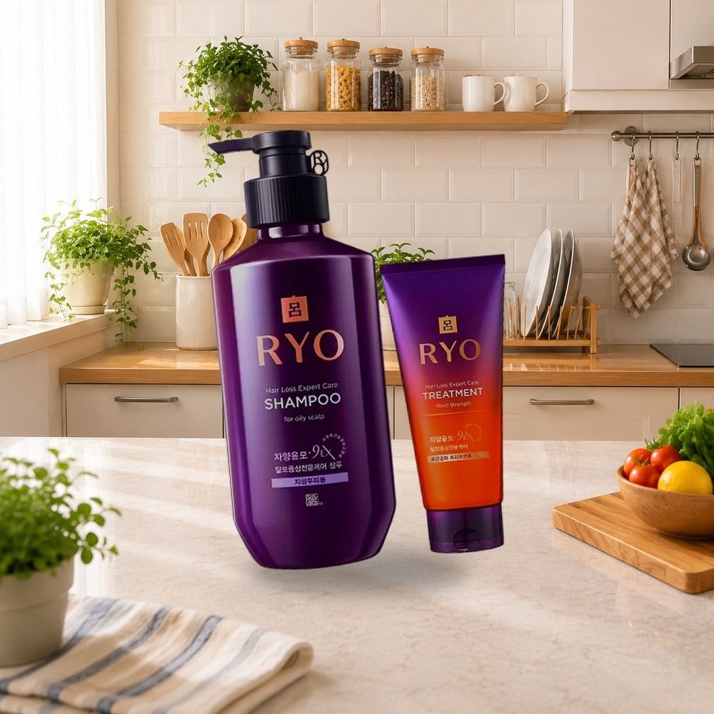 려 자양윤모 샴푸 지성두피용 400ml 1개 + 자양 9EX 트리트먼트모근강화 330ml 1개