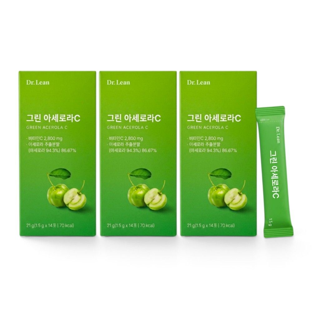 닥터린 그린 아세로라 C 닥터린 비타민C 분말 200mg 14포 3개