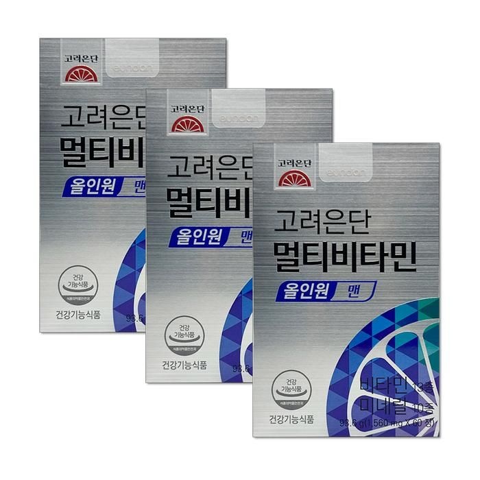 고려은단 멀티비타민 올인원 맨 60정 3박스 6개월분 dn