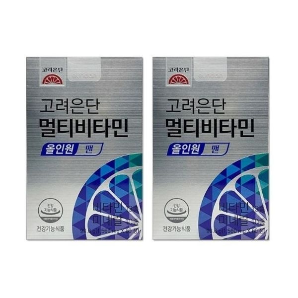 고려은단 멀티비타민 올인원 맨 60정 2박스 4개월분 dn