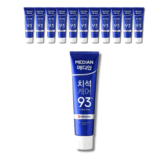 메디안 치석케어 오리지널 치약 120g 12개 1박스