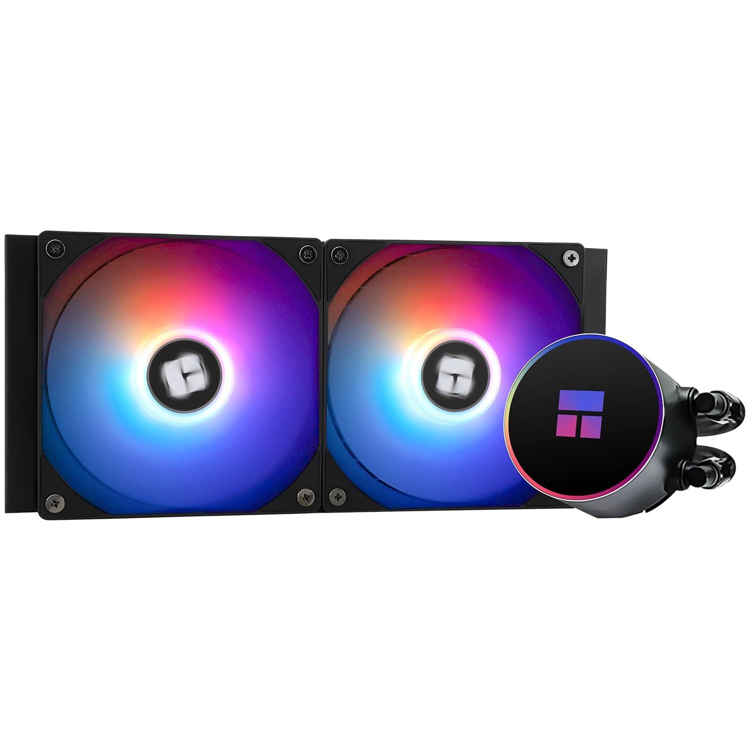 Thermalright Frozen Magic 240 블랙 ARGB V2 CPU Aio 쿨러, 1600RPM의 이중 고성능 PWM 팬, 인텔 LGA1150/1151///1200/2011/1700&AMD: AM4/AM5,