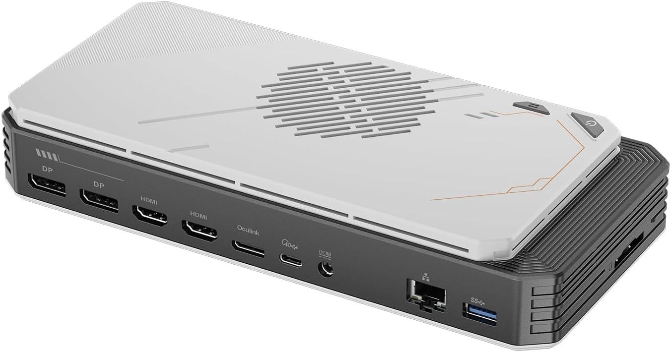 BOSGAME eGPU 도크, AMD 라데온 RX 7600M XT 외장 GPU 그래픽 카드, 8GB GDDR6, 오큘링크, 썬더볼트 3 노트북 미니 PC 게임