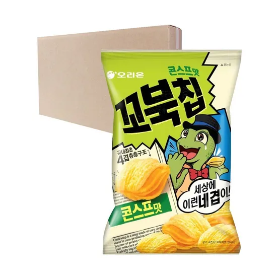 오리온 미니스낵 꼬북칩 콘스프맛 30g 30입 한박스 옥수수과자