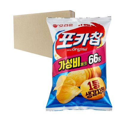 오리온 포카칩 오리지날 66g 20입 한박스 감자과자 사무실 간식