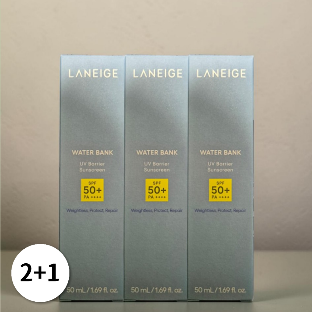 라네즈 워터뱅크 유브이 베리어 선크림 50ml 3개