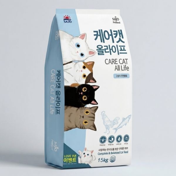 사조 케어캣 올라이프 전연령 대용량 고양이사료 15kg, 캣푸드