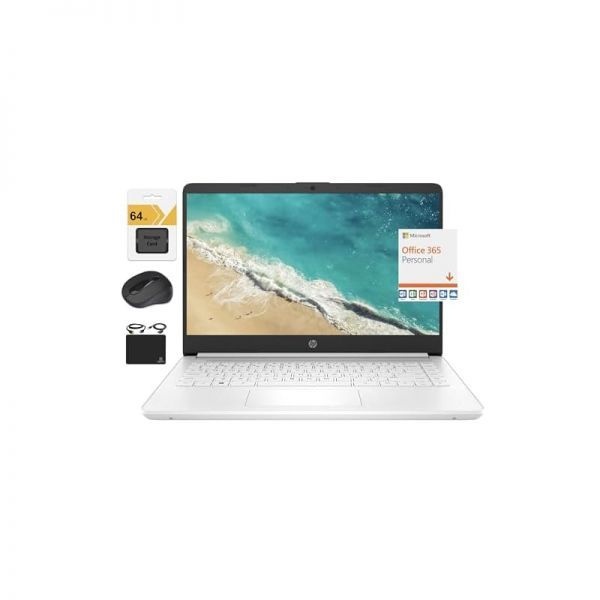 HP [해외] HP 2023년 최신 14인치 HD 초경량 씬 노트북 쿼드 코어 인텔 셀러론 프로세서 4GB RAM 128GB 64GB eMMC SD Wi Fi 최대 11시간 Win