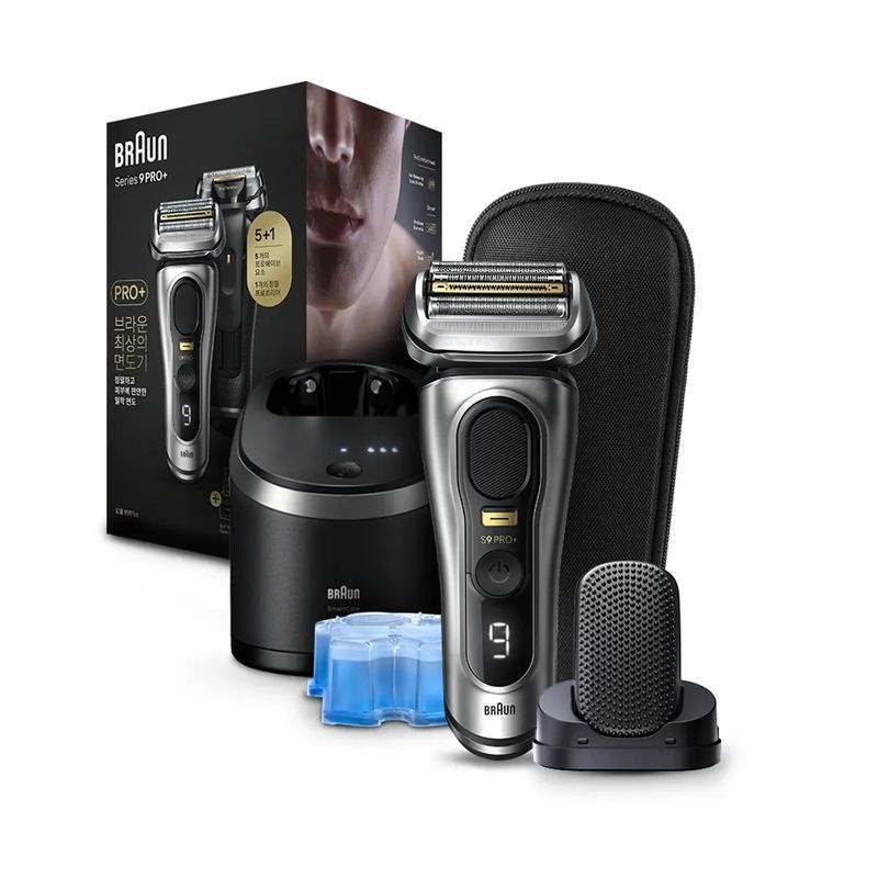 BRAUN BRAUN 전기면도기 시리즈9 PRO PLUS 9597cc 실버 프로컴포트 헤드 구성 모델 4162044