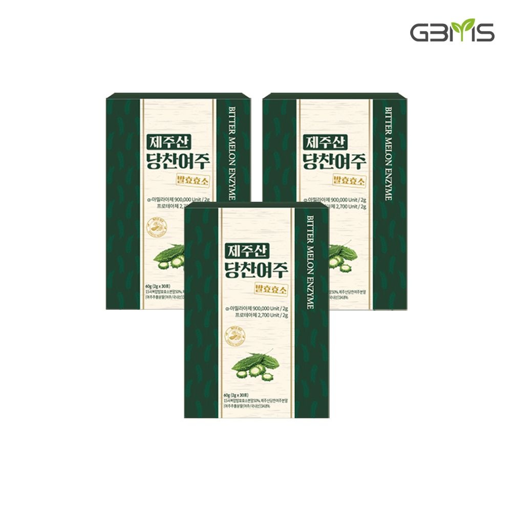 [홈쇼핑] 지비엠에스 제주산 당찬여주 발효효소 2g x 30포 60g 3박스