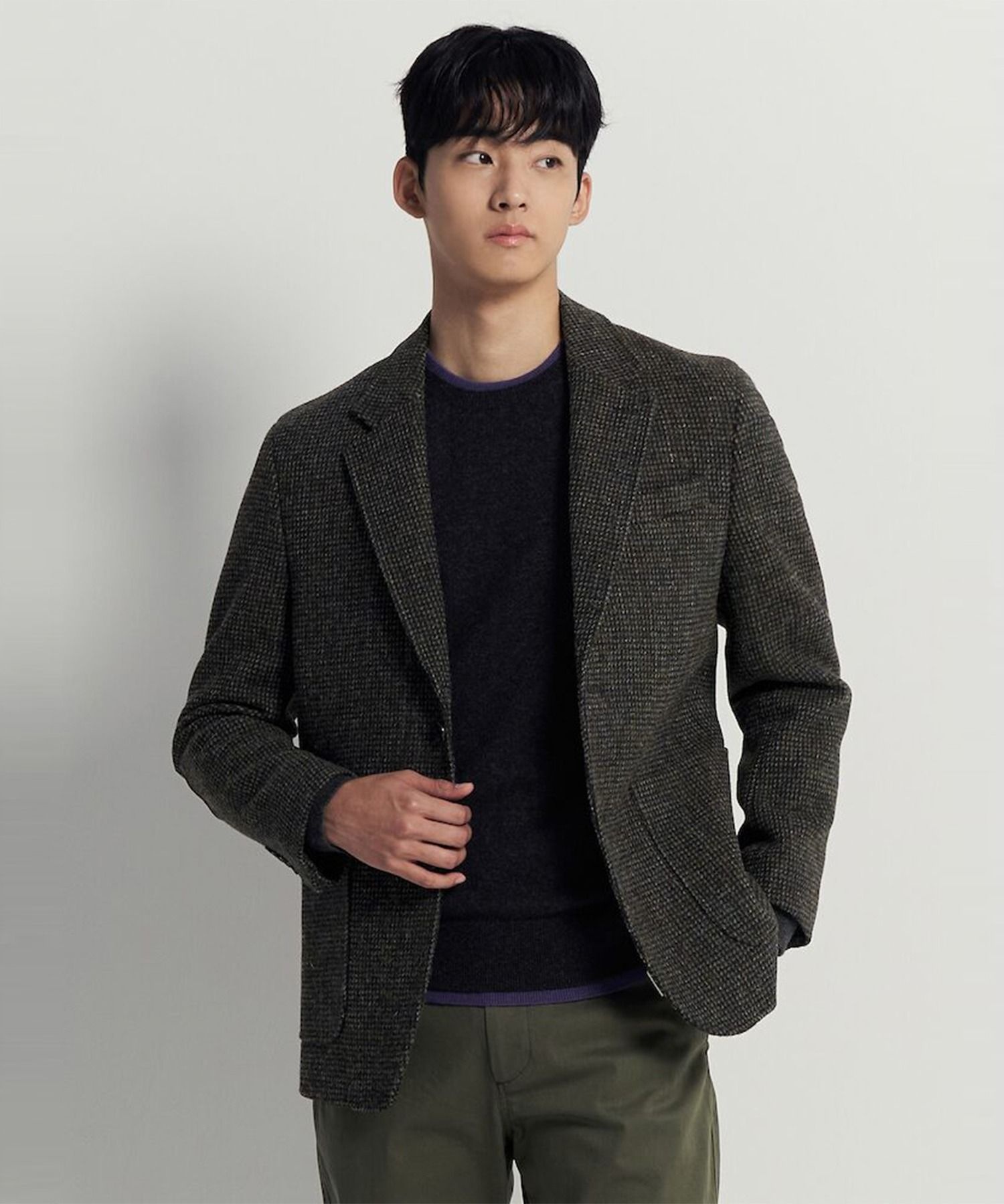 빈폴 멘 해리스 트위드 미니 체크 재킷 블랙 BC5911C125 5538771