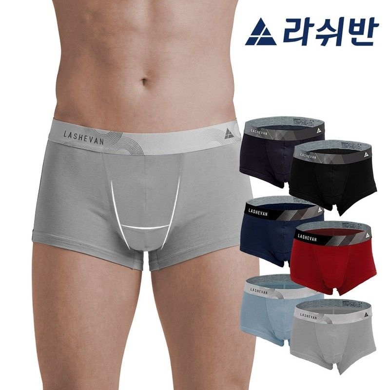 라쉬반 라쉬반 H분리 나무소재 남성팬티 프리미엄 임팩트 더블듀오 6종