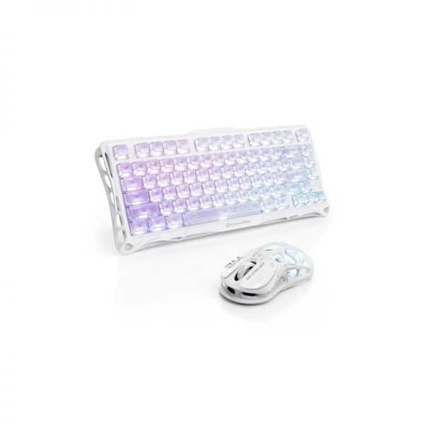 [해외] GravaStar 그라바스타 Mercury K1 Lite 키보드 크리스탈 오로라 M2 마우스 오팔린 화이트 295315