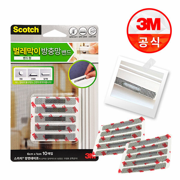 3M 방충망 벌레막이 밴드 10매입 (6cmX1cm) x3개