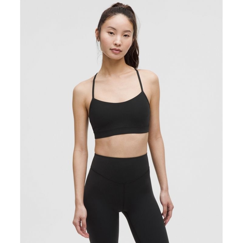 LULULEMON 룰루레몬 플로우 Y 브라 Nulu 라이트 서포트, B C컵 아시아 핏 BLK 26U711 27L510