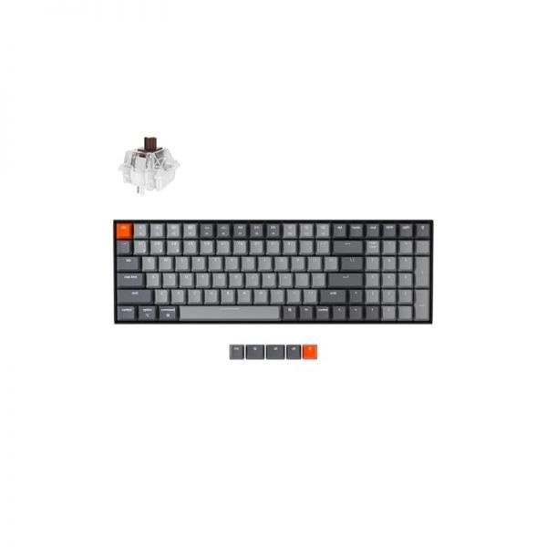 [해외] Keychron 키크론 K4 96% 레이아웃 100키 무선 블루투스 5.1 유선 USB 기계식 게이밍 키보드 Gateron G Pro 브라운 스위치 화