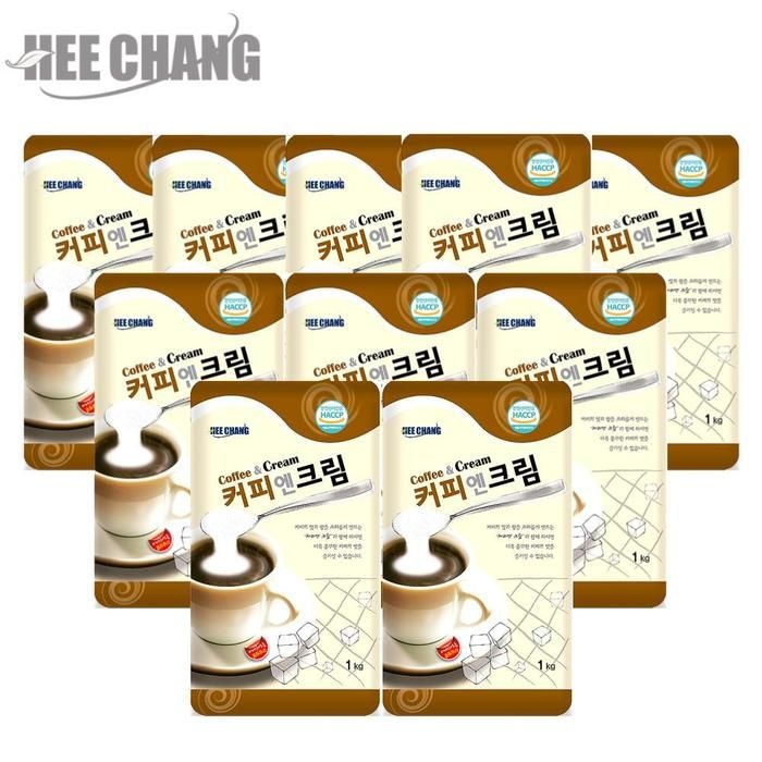 [희창유업] 희창 커피엔크림 1kg x 10개 / 자판기용 커피 프리마 프림 크리마
