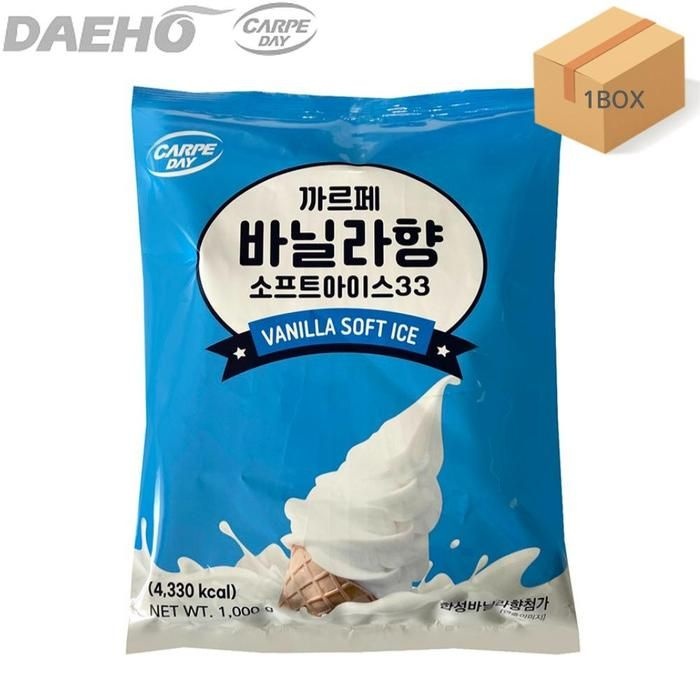 [대호식품] 대호 까르페 바닐라 아이스크림 1kg 12개(1박스) 소프트아이스크림 분말