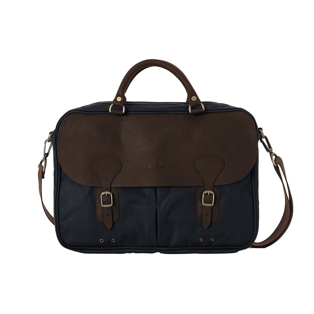 BARBOUR UBA0004 NY91 왁스 레더 브리프케이스 토트백
