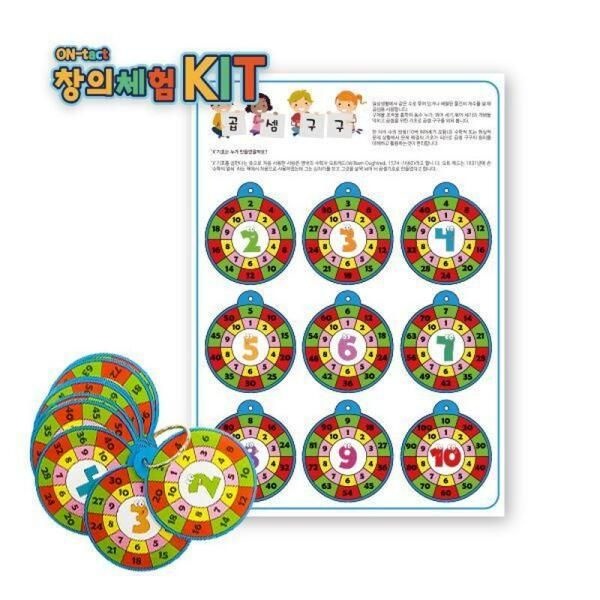 아트박스/창의와날개 ON-tact 창의꾸러미 KIT 곱셈 구구단 카드 (10인)