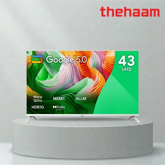 더함 109cm 43인치 스마트 티비 120Hz 화이트 UA431UHD 원룸 오피스텔 신혼가전 TV