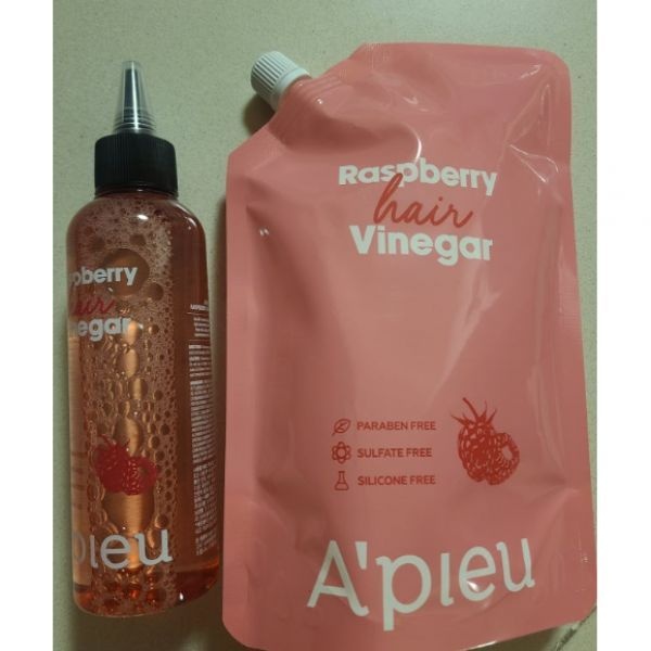 [어퓨] 라즈베리 헤어 식초 세트 (본품 200ml+리필 400ml) 정수리 두피 쿨링